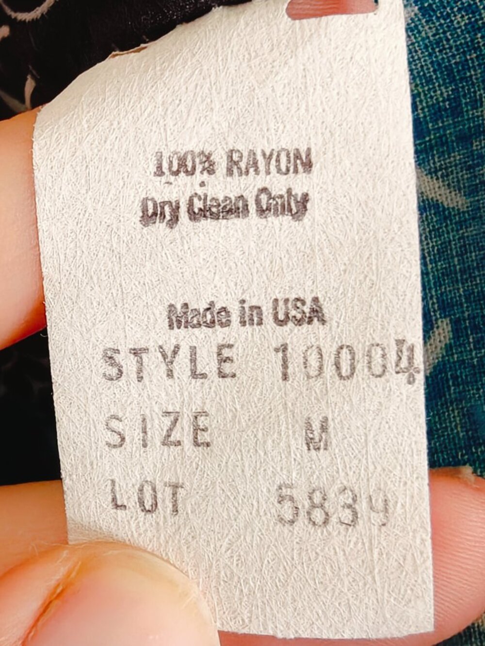 Vintage L. Rothschild San Francisco Teal Blue Rayon Maxi Skirt Size M - Picture 7 of 7